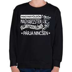PRINTFASHION Villanyszerelőnek párja nincsen - Gyerek pulóver - Fekete