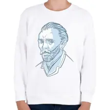 PRINTFASHION Vincent Van Gogh - Gyerek pulóver - Fehér gyerek pulóver, kardigán