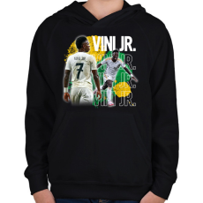 PRINTFASHION vinicius jr - Gyerek kapucnis pulóver - Fekete