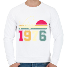 PRINTFASHION Vintage 1976 - Férfi pulóver - Fehér férfi pulóver, kardigán