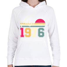 PRINTFASHION Vintage 1976 - Női kapucnis pulóver - Fehér