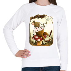 PRINTFASHION Vintage egér - Női pulóver - Fehér