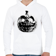 PRINTFASHION Vintage halloween - Férfi kapucnis pulóver - Fehér