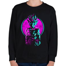 PRINTFASHION Vintage harcos - Gyerek pulóver - Fekete