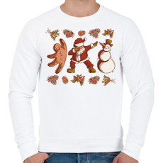 PRINTFASHION Vintage Karácsony - Férfi pulóver - Fehér