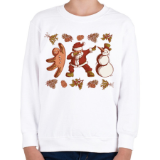 PRINTFASHION Vintage Karácsony - Gyerek pulóver - Fehér gyerek pulóver, kardigán