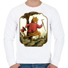 PRINTFASHION Vintage macska - Férfi pulóver - Fehér