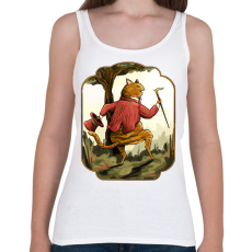 PRINTFASHION Vintage macska - Női atléta - Fehér