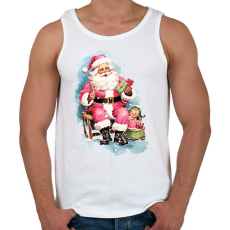 PRINTFASHION Vintage télapó - Férfi atléta - Fehér