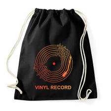 PRINTFASHION vinyl record - Sportzsák, Tornazsák - Fekete tornazsák