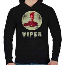 PRINTFASHION viper - Férfi kapucnis pulóver - Fekete