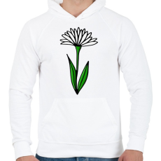PRINTFASHION virág-001 - Férfi kapucnis pulóver - Fehér