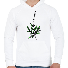 PRINTFASHION virág-002 - Férfi kapucnis pulóver - Fehér férfi pulóver, kardigán