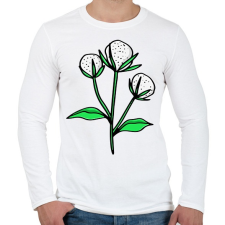 PRINTFASHION virág-004 - Férfi hosszú ujjú póló - Fehér férfi póló