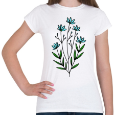 PRINTFASHION virág-005 - Női póló - Fehér női póló