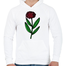 PRINTFASHION virág-009 - Férfi kapucnis pulóver - Fehér férfi pulóver, kardigán