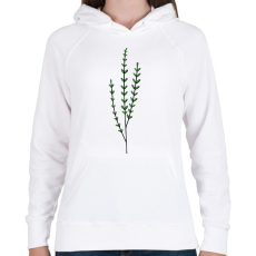 PRINTFASHION virág-010 - Női kapucnis pulóver - Fehér