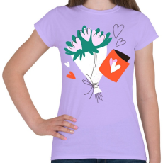 PRINTFASHION Virág csokor - Női póló - Viola