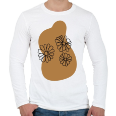 PRINTFASHION Virág - Férfi hosszú ujjú póló - Fehér