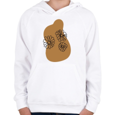 PRINTFASHION Virág - Gyerek kapucnis pulóver - Fehér