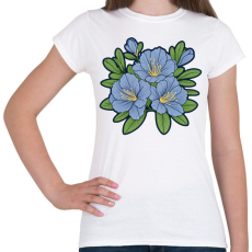 PRINTFASHION Virág - Női póló - Fehér