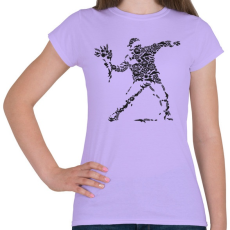 PRINTFASHION Virág vandalizmus - Női póló - Viola