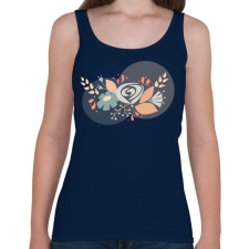PRINTFASHION Virágcsokor Rajz - Női atléta - Sötétkék női trikó