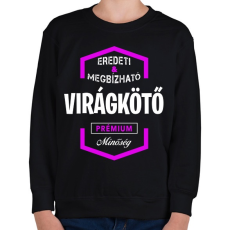 PRINTFASHION Virágkötő prémium minőség - Gyerek pulóver - Fekete
