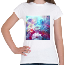 PRINTFASHION virágok 2 - Női póló - Fehér