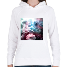 PRINTFASHION virágok 4.2 - Női kapucnis pulóver - Fehér női pulóver, kardigán