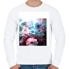 PRINTFASHION virágok 4 - Férfi pulóver - Fehér
