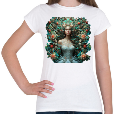 PRINTFASHION Virágok királynője - Női póló - Fehér
