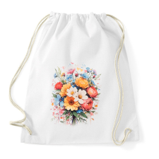 PRINTFASHION Virágok - Sportzsák, Tornazsák - Fehér tornazsák