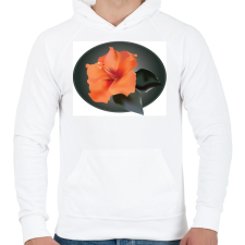 PRINTFASHION Virágom - Férfi kapucnis pulóver - Fehér férfi pulóver, kardigán