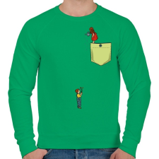 PRINTFASHION Virágöntözés - Férfi pulóver - Zöld férfi pulóver, kardigán