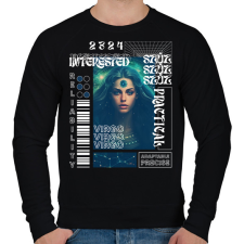 PRINTFASHION Virgo - Streetwear style - Férfi pulóver - Fekete férfi pulóver, kardigán