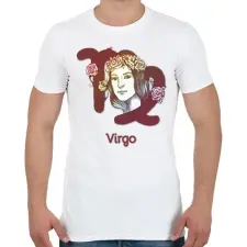 PRINTFASHION Virgo színes - Férfi póló - Fehér férfi póló