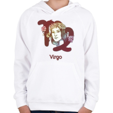 PRINTFASHION Virgo színes - Gyerek kapucnis pulóver - Fehér gyerek pulóver, kardigán