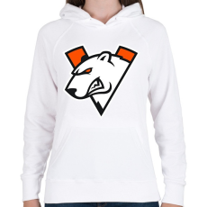 PRINTFASHION Virtus Pro logo - Női kapucnis pulóver - Fehér