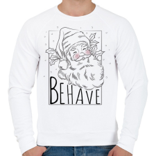 PRINTFASHION Viselkedj - Férfi pulóver - Fehér férfi pulóver, kardigán