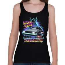 PRINTFASHION Vissza a 80-as évekbe - Női atléta - Fekete női trikó