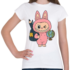 PRINTFASHION Vissza a suliba Labubu - Női póló - Fehér női póló