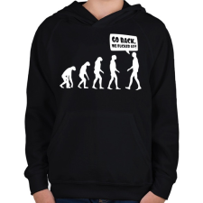 PRINTFASHION Vissza, megszívtuk! - Gyerek kapucnis pulóver - Fekete gyerek pulóver, kardigán