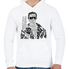 PRINTFASHION Visszatérek - Férfi kapucnis pulóver - Fehér