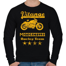 PRINTFASHION vitange motorcycle racing team - Férfi pulóver - Fekete