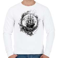 PRINTFASHION Vitorlás hajó - Férfi pulóver - Fehér férfi pulóver, kardigán
