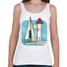 PRINTFASHION Vitorlás hajó - Női atléta - Fehér női trikó