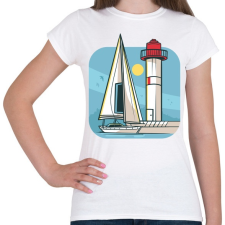 PRINTFASHION Vitorlás hajó - Női póló - Fehér női póló