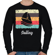 PRINTFASHION Vitorlázás - Férfi pulóver - Fekete férfi pulóver, kardigán