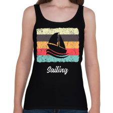 PRINTFASHION Vitorlázás - Női atléta - Fekete női trikó